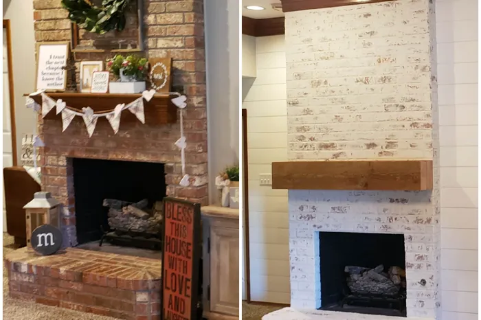 Completed tongue and groove shiplap ceiling with wood beam and clean trim lines