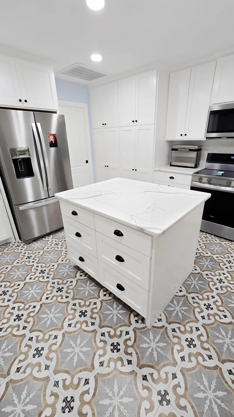 Finished Old Mill Road kitchen remodel overview
