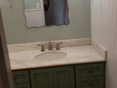 Custom roll-in tile shower