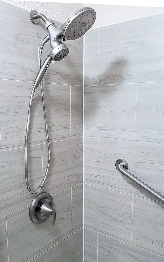 Hunt County Bathroom layout and vanity view