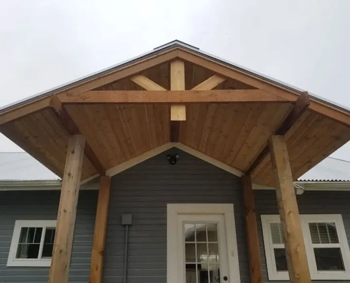 Finished view of the Greenville deck and patio project