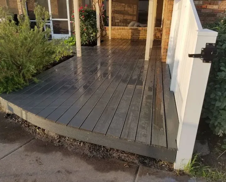 Finished view of the Hunt County deck and patio project