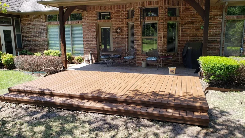 Finished view of the Hunt County deck and patio project