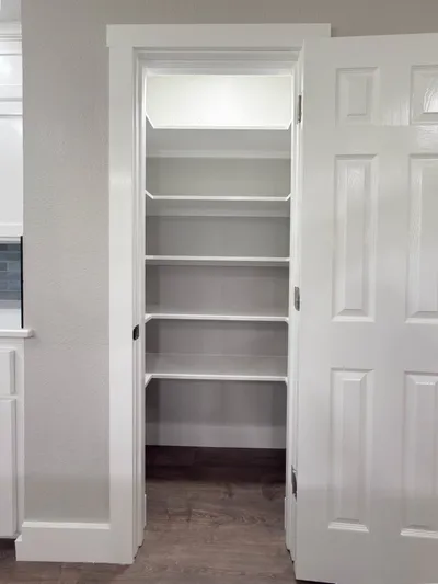 Custom pantry shelving