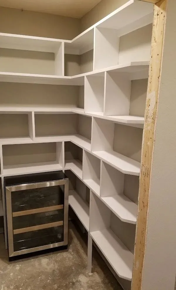 Custom built-in study bookshelves and cabinets